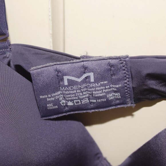 Maidenform Purple One Fab Fit Bra NWOT Size 40C - Picture 3 of 3
